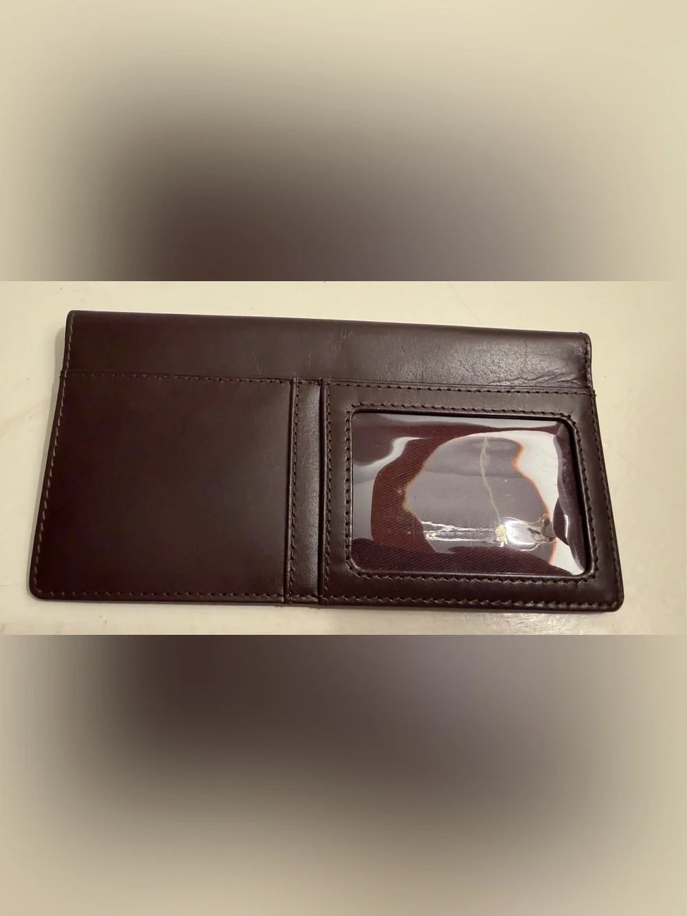 Lauren Ralph Lauren brown leather and suede wallet.